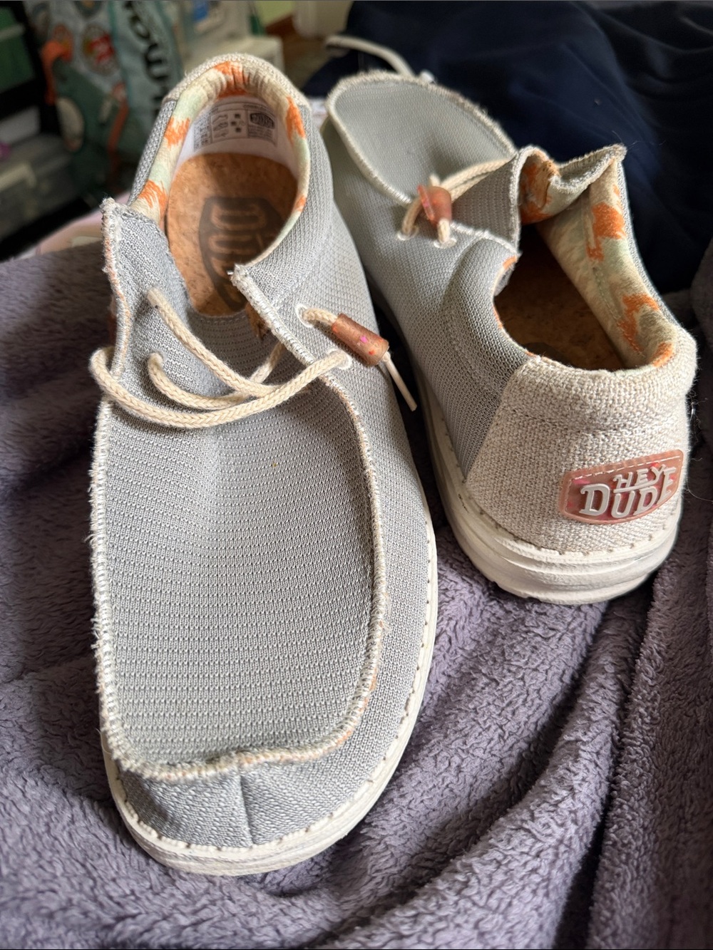 Hey Dude Men’s Lightweight Gray Slip-On Shoes